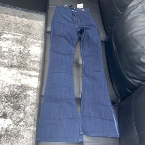 Fashion Nova Flare Leg Jeans with split detail
